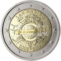 2€ Juhlaraha San Marino 2012 Euro 10v