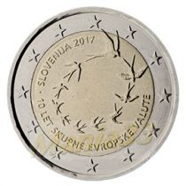 2€ Slovenia 2017 10v euron käyttöönotosta