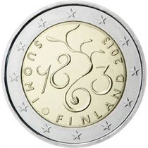 2€  Rulla Suomi 2013 Valtiopäivät 1863 Vuosiluvullinen