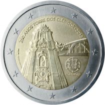 2€ Juhlaraha Portugal 2013 Clerigon Kellotorni 250v