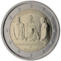2€ Italia 2018 Perustuslaki 70v