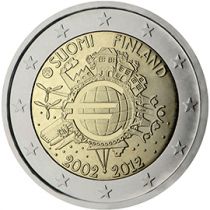 2€ Rulla Suomi 2012 Euro 10 Vuotta Vuosiluvullinen