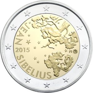 2€ Juhlaraha Suomi 2015 Jean Sibelius