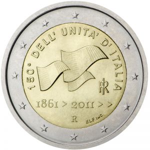 2€ Juhlaraha Italia 2011 150v Italian yhdistyminen