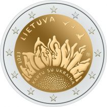2€ Juhlaraha Liettua 2023 Together with Ukraine
