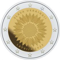 2€ Latvia 2023 Auringonkukka