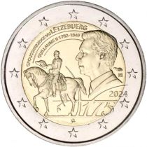 2€ Juhlaraha Luxemburg 2024 175 vuotta suurherttua Guillaume II:n kuolemasta