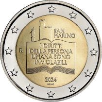 2€ CC San Marino 2024 50th Anniversary of the Declaration of the Rights of Citizens and Fundamental Principles of the San Marino Constitution”