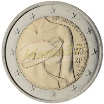 2€ Juhlaraha Ranska 2017 Ruban Rose