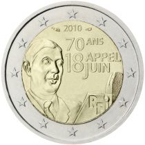 2€ Juhlaraha Ranska 2010 Gaulle