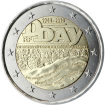 2€ Juhlaraha  Ranska 2014  D-Day 70 years ago