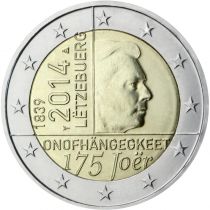 2€ Juhlaraha Luxemburg 2014 Riippumattomuus 175v