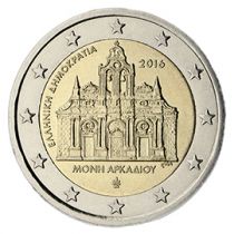 2€ Kreikka 2016 Arkadi Monastery