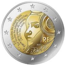 2€ Rulla Ranska 2015 Liberte,national holiday