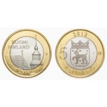 5 Euro UNC Maakuntien rakennukset - Häme – Pyhän Laurin kirkko