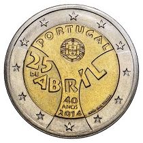 2€ Rulla Portugal 2014 Carnation Revolution 40v