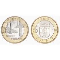 5 Euro UNC Maakuntien rakennukset - Satakunta Sammallahdenmäen hautarakennelmat