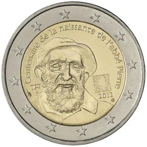 2€ Rulla Ranska 2012 Abbe Pierre