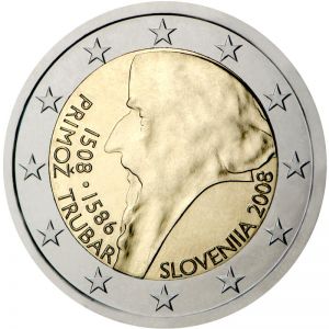 2€ Juhlaraha Slovenia 2008 Primoz Trubar