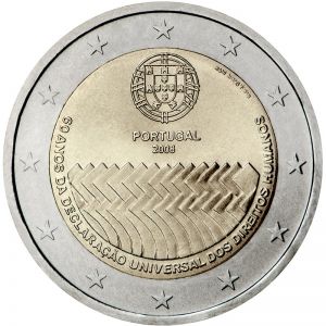 2€ Juhlaraha Portugal 2008 Ihmisoikeudet 60v