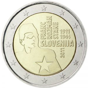 2€ Juhlaraha Slovenia 2011 Franc Rozman