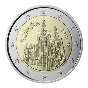 2€ Rulla Espanja 2012 The Burgos Cathedral