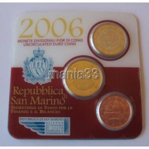 San Marino Minikit 2006 sis.5c,50c,1e
