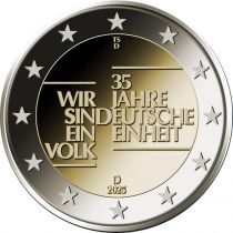 2€ Juhlaraha Saksa 2025 Yhtenäinen Saksa 35V
