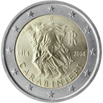 2€ Juhlaraha Italia 2014 Carabinieri 200 years