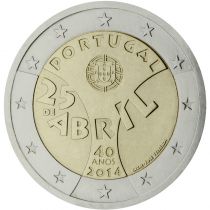 2€ Juhlaraha Portugal 2014 Carnation Revolution 40v