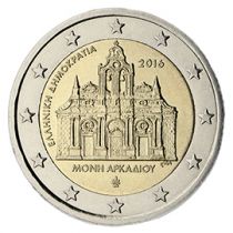 2€ Rulla Kreikka 2016 Arkadi Monastery