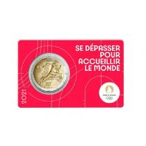5kpl 2€ Juhlaraha Ranska 2021 Olympialaiset (kaikki värit)