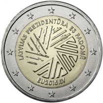 2€ Rulla Latvia Eu Puheenjohtaja