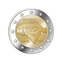 2€ Juhlaraha Malta 2024 Maltese Walled Cities Ċittadella Gozo