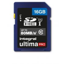 Integral SDHC 16GB Class 10 U-Pro UHS-I U1 80MB/s Read
