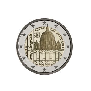 2€ Juhlaraha Vatikaani 2025 550th anniversary birth of Michelangelo Proof