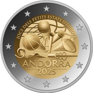 2€ Juhlarahat Andorra 2025  Games of the Small States of Europe