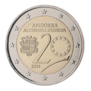2€ Andorra 2014 Amission to the Council of Europe Bu