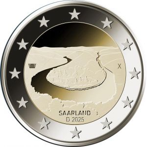 2€ Juhlaraha Saksa 2025 Saarland (A,D,F,G,J)