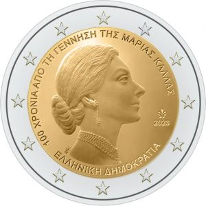 2€ Kreikka 2023 Maria Callas