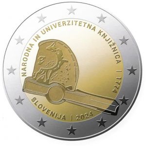 2€ Rulla Slovenia 2024 Kansallis- ja yliopistokirjasto 250 vuotta