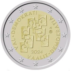 2€ Juhlaraha Suomi 2024 Demokratia