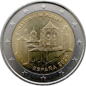 2€ Juhlaraha Espanja2026 Poblet Abbey