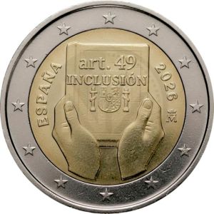 2€ Juhlaraha Espanja 2026 Inclusion