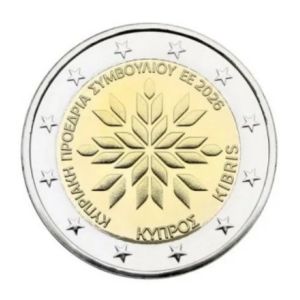 2€ Rulla Kypros 2026 EU-puheenjohtaja