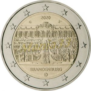 2€ Juhlaraha Saksa 2020 (A,D,F,G,J)  Branndeburg