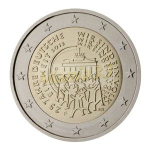 2€ Juhlaraha Saksa 2015 (A,D,F,G,J) 25v yhtenäinen saksa