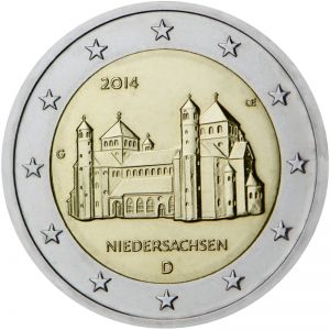 2€ Rullasarja Saksa 2014 (A,D,F,G,J) Pyhän Mikaelin Kirkko