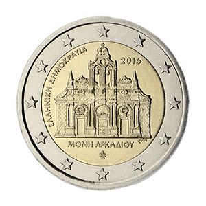 2€ Kreikka 2016 Arkadi Monastery