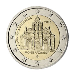 2€  Kreikka 2016 Arkadi Monastery